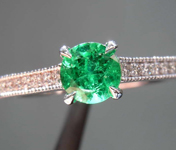 SOLD...0.46ct Round Mixed Cut Emerald Ring R8458