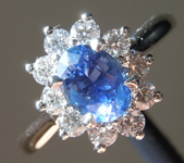 0.84ct Blue Oval Shape Sapphire Ring R8590