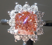 SOLD...1.51ct Intense Pink SI1 Cushion Cut Lab Grown Diamond Ring R9426