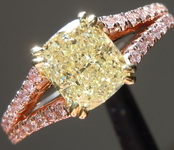 SOLD....1.53ct W-X VS1 Cushion Cut Diamond Ring R9715