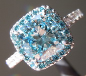 SOLD...2.01ct Blue VS2 Cushion Cut Lab Diamond Ring R9351 SPECIAL