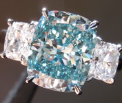 SOLD....3.01ct Intense Blue VS2 Cushion Cut Lab Grown Diamond  Ring R9417